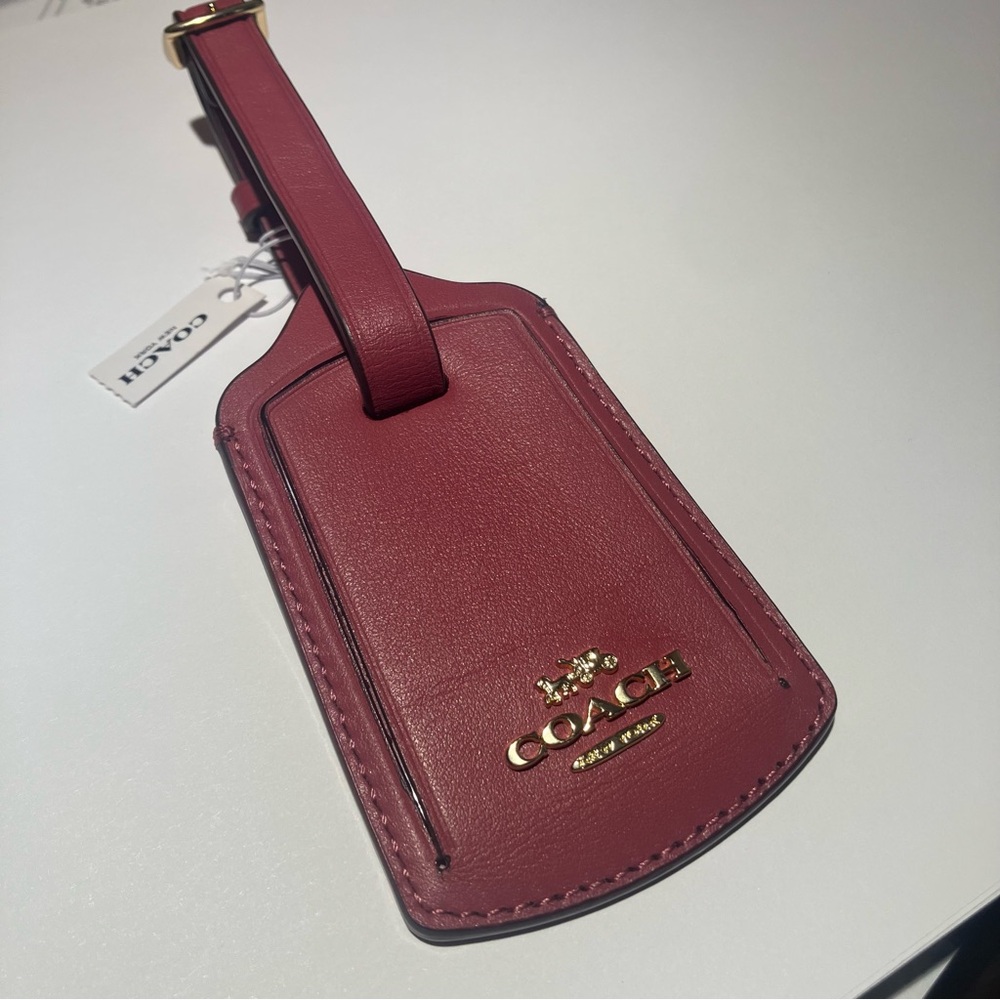 Coach NWT Leather Luggage Tag 89015 - New | Color: Pink | Size: l